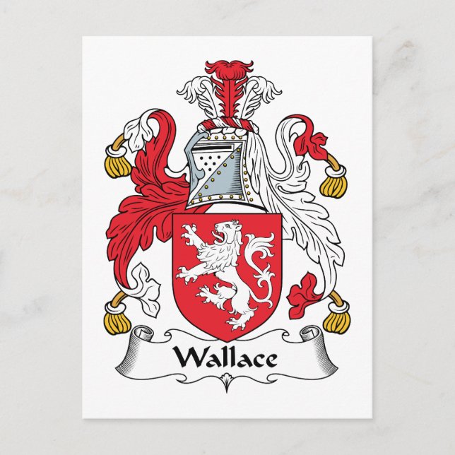 Wallace Family Crest Vykort (Framsida)