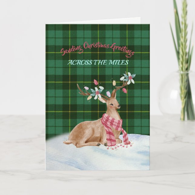 Wallace Green Tartan Holiday Card Helgkort (Framsida)