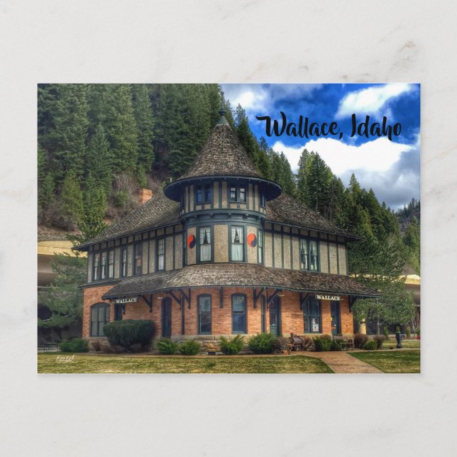 Wallace Idaho Depot Museum Vykort (Framsida)