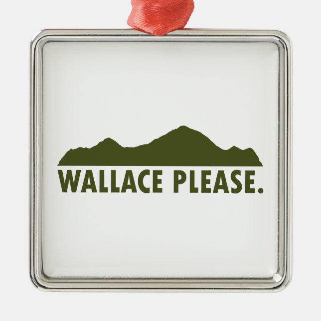 Wallace Idaho Snälla Julgransprydnad Metall (Framsidan)