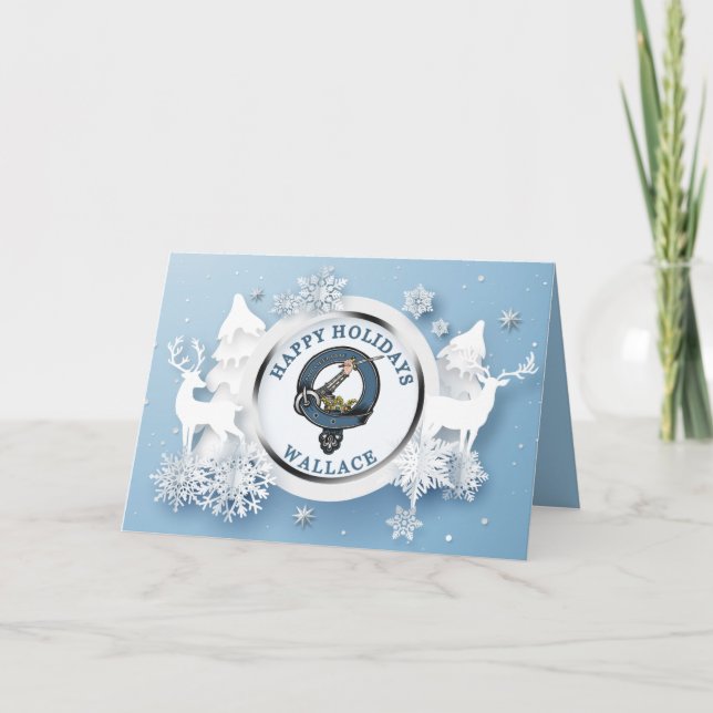 Wallace Klan Badge Glad helg Kort (Framsida)