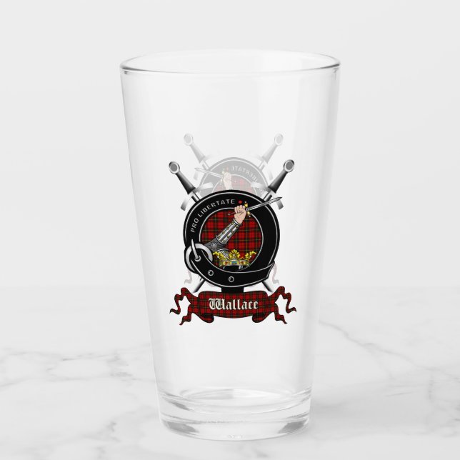 Wallace Klan Badge Pint Glass Glaskopp (Framsida)