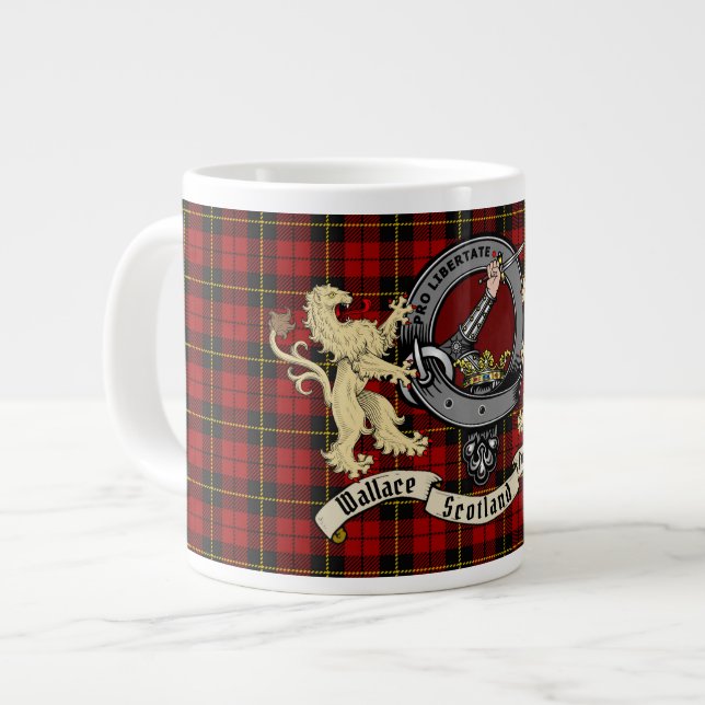 Wallace Klan Badge & Tartan Giant Coffee Mugg Jumbo Mugg (Framsida vänster)