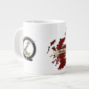 Wallace Klan Badge & Tartan Karta Jumbo Mugg