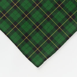 Wallace Klan Black och Grönt Hunting Tartan Fleecefilt