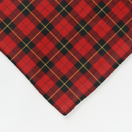 Wallace Klan Classic Red och Black Tartan Fleecefilt