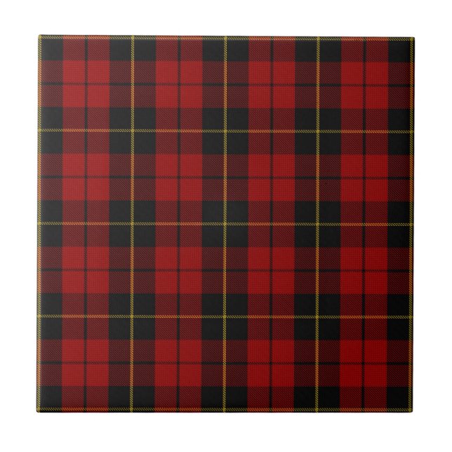 Wallace Klan Hunting Tartan Pput Mönster Kakelplatta (Framsidan)