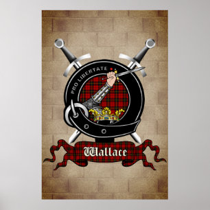 Wallace-Klan-märke på Castle Wall Poster 18x24