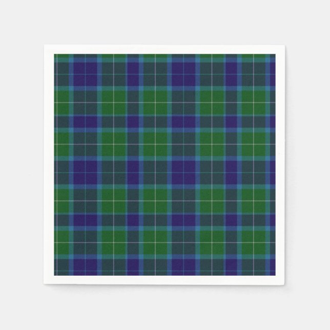 Wallace Klan Tartan Play Pappra Napkins Pappersservett (Framsidan)