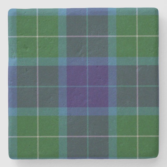 Wallace Klan Tartan Play Stone Underlägg Sten (Framsidan)