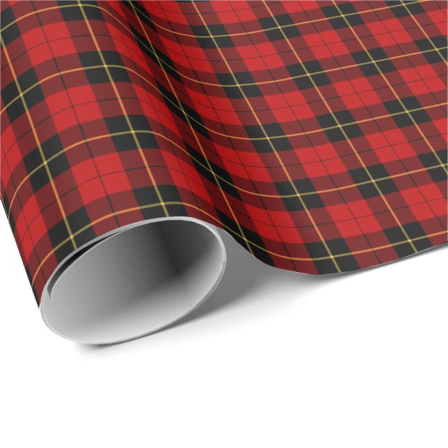 Wallace Klan Tartan Presentpapper (Rullad Hörn)