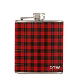 Wallace Klan Tartan Red and Black Play Monogram Fickplunta