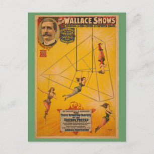 Wallace Poster tredubbla svängande trapeze Vykort