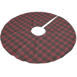 Wallace Red Hunting Scottish Tartan Julgransmatta Borstad Polyester