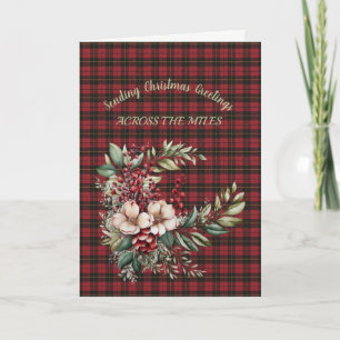 Wallace Red skotsk Tartan Holiday-kort Helgkort