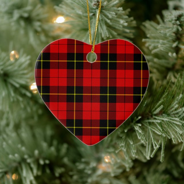 Wallace Red Tartan Julgransprydnad Keramik (Träd)