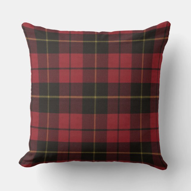 Wallace Red Weasted Original Tartan Square Kudde (Framsida)
