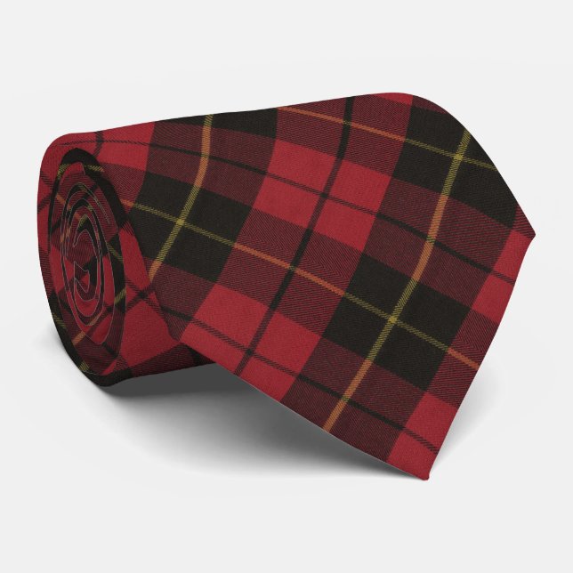 Wallace Red Weasted Scottish Tartan Slips (Rullad)