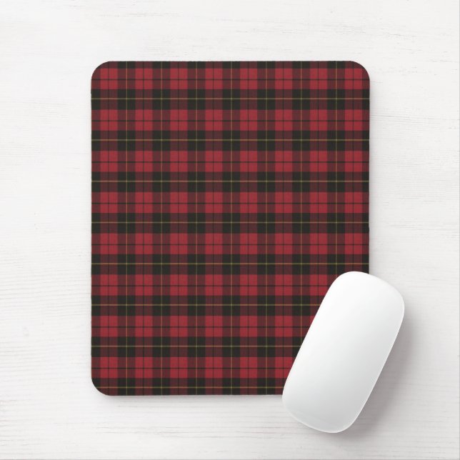 Wallace Red Weathered Original Scottish Tartan Musmatta (Med mus)