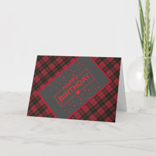 Wallace RedTartan Birthday Card Kort