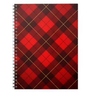 Wallace tartan bakgrund anteckningsbok med spiral