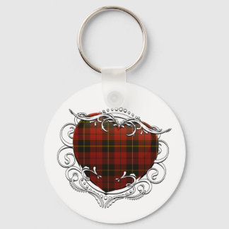 Wallace Tartan Heart Nyckelring