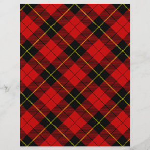 Wallace-tartan röd svart randig