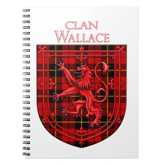 Wallace Tartan Scottish Play Lejon Rampant Anteckningsbok (Framsidan)