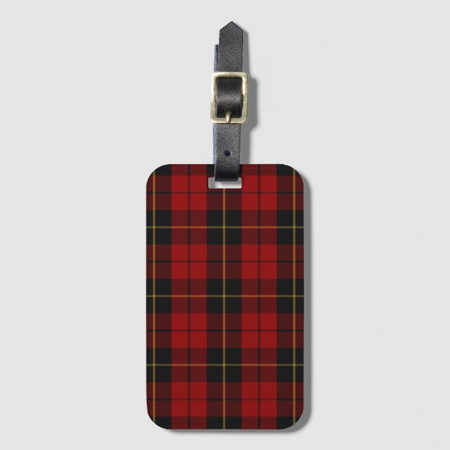 Wallace Tartan Skotsk Klanskötsel Plaid Bagagebricka (Framsida vertikal)