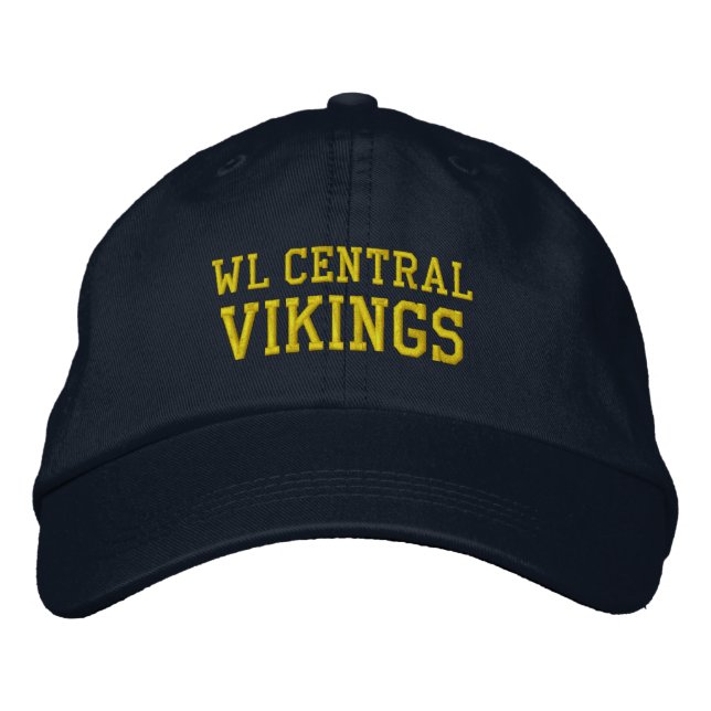 Walled Lake Central High School Baseboll Hatt Broderad Keps (Framsida)