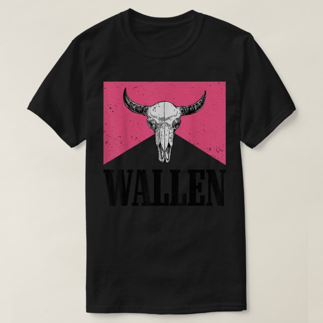 Wallen Western Cow Skull, sammanfogning av cute-en T Shirt (Design framsida)