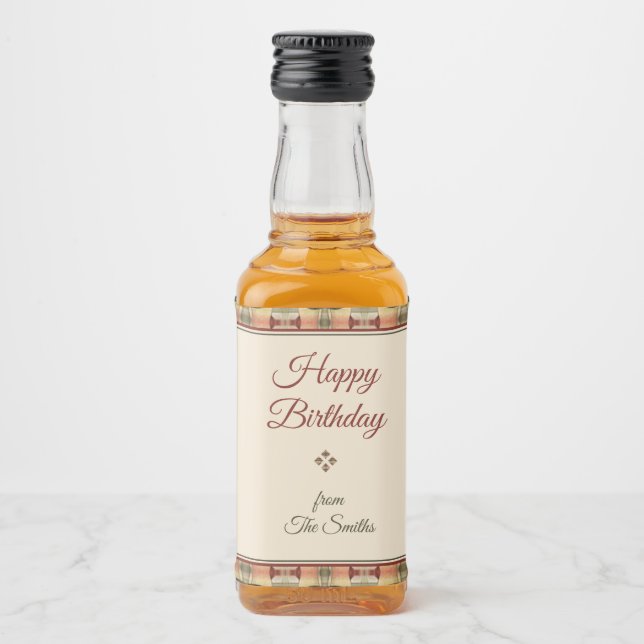 Waller Mönster Spritflaskor Etikett (Framsida)
