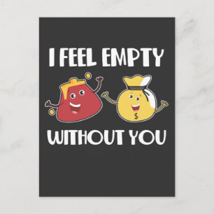 Wallet Money Pun Shopping-relation Vykort