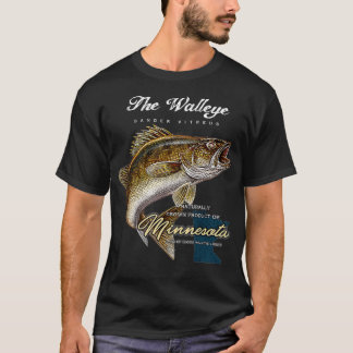 Walleye är en naturprodukt från Minnesota T Shirt