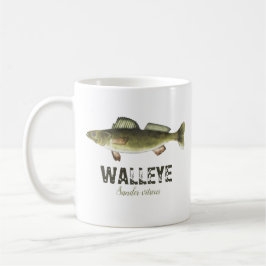Walleye Fish Modern Fisherman Angler Kaffemugg