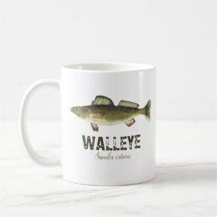 Walleye Fish Modern Fisherman Angler Kaffemugg