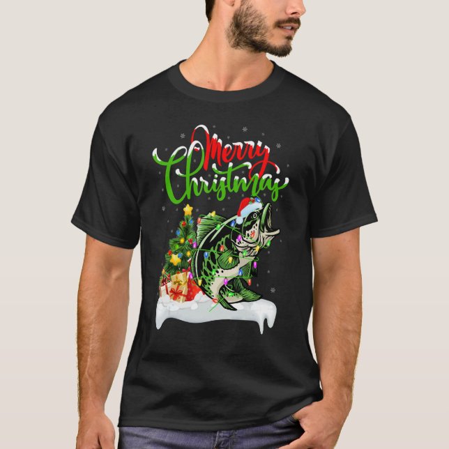 Walleye Fish   Xmas Decorations Santa Walleye Chri T Shirt (Framsida)