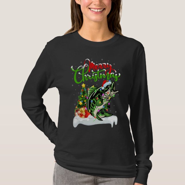 Walleye Fish   Xmas Decorations Santa Walleye Chri T Shirt (Framsida)