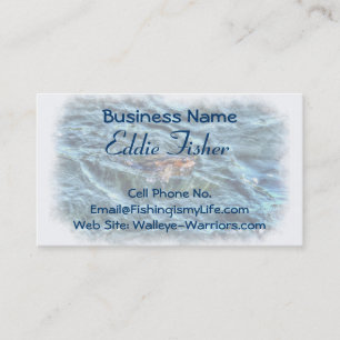 Walleye Fishing Exdoor Fisherman's Sport Biz Card Visitkort