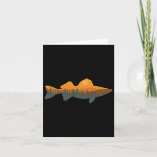 Walleye Fishing Forest Nature Wildlife Fisherman Kort