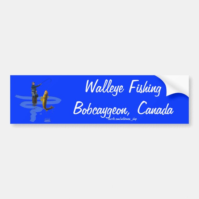 Walleye Fishing Outdoor Fishermans Sport Gift Bildekal (Framsidan)