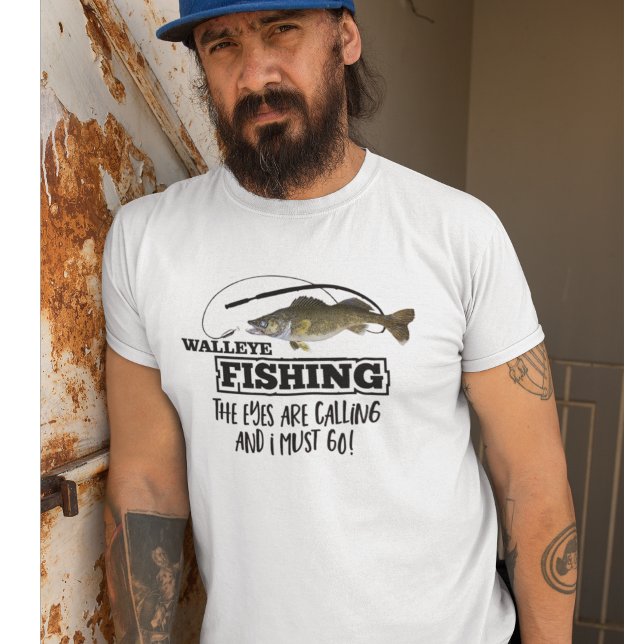 Walleye Fishing Quote Sports Hobby Fishing Rod T Shirt (Skapare uppladdad)