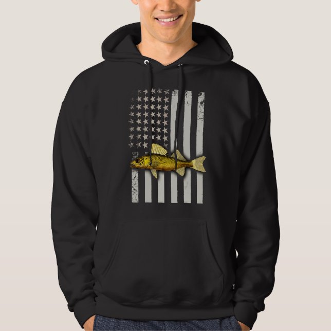 Walleye Fishing USA 1 Hoodie (Framsida)