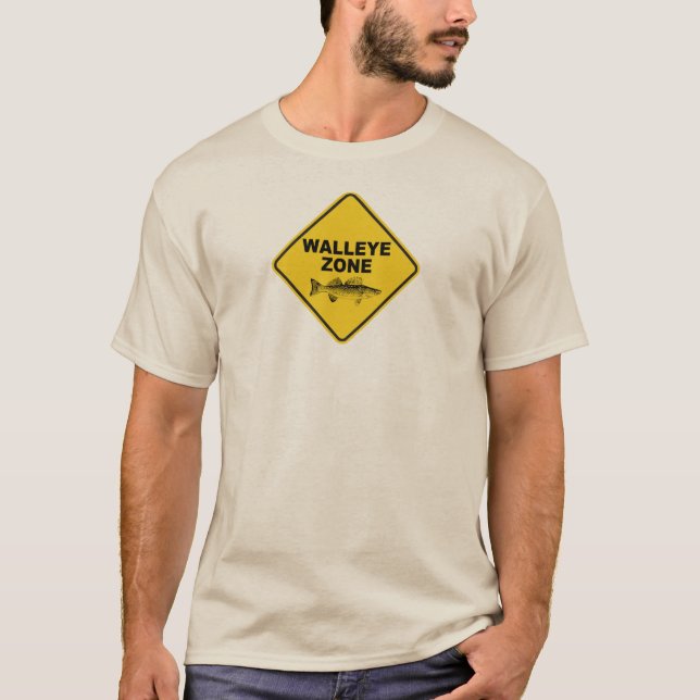 Walleye Fishing Zon T Shirt (Framsida)