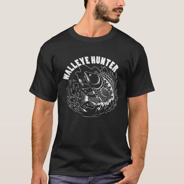 Walleye Hunter Outdoorman fisherman Walleye fishin T Shirt (Framsida)