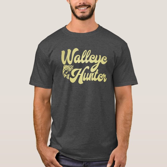Walleye Hunter T Shirt (Framsida)