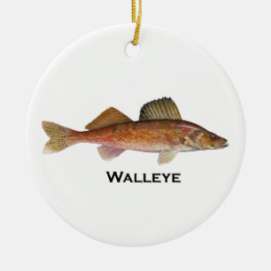 Walleye Julgransprydnad Keramik