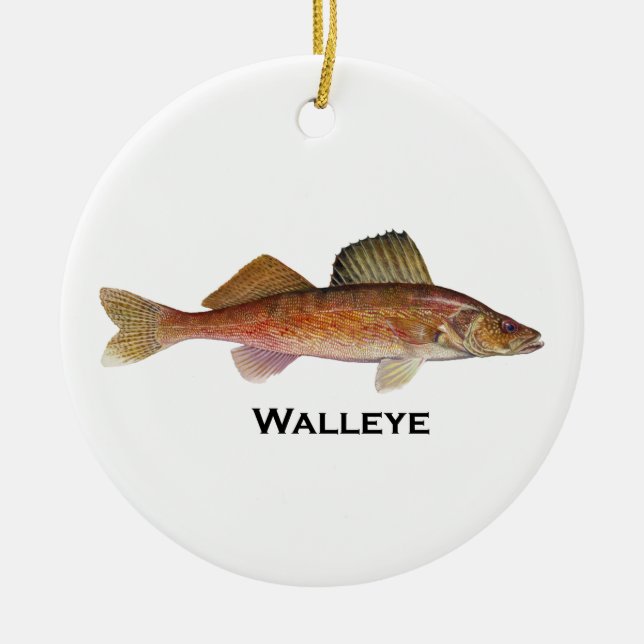 Walleye Julgransprydnad Keramik (Framsidan)