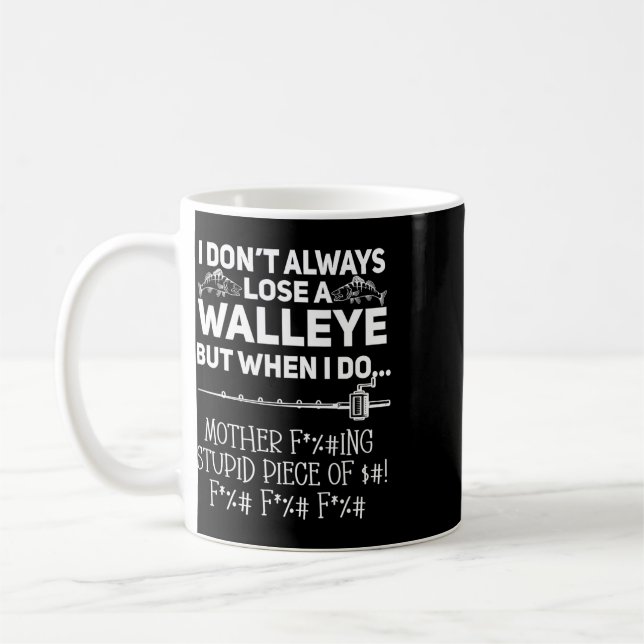Walleye Lucky Tröja Roliga Tillbehör Till Walleye  Kaffemugg (Vänster)