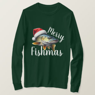 Walleye "Merry Fishmas" God jul T Shirt